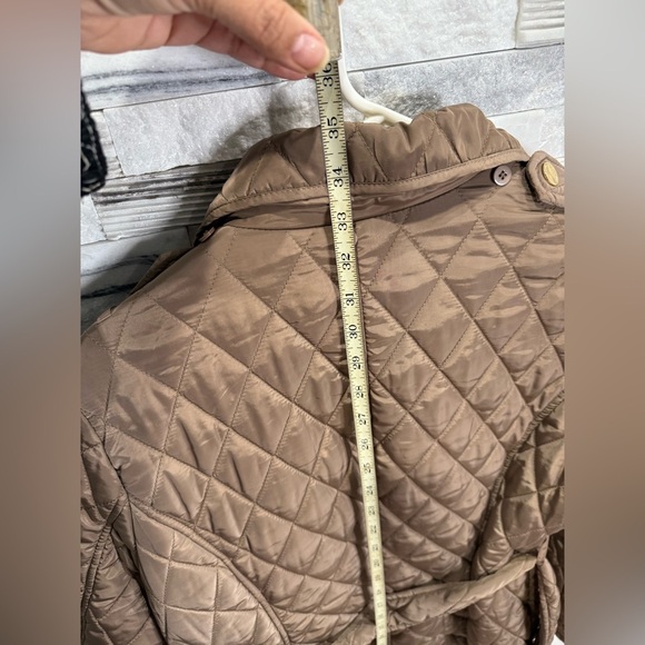Michael Kors Women's Quilted Belted Coat Anorak Truffle SZ-M - Picture 10 of 12